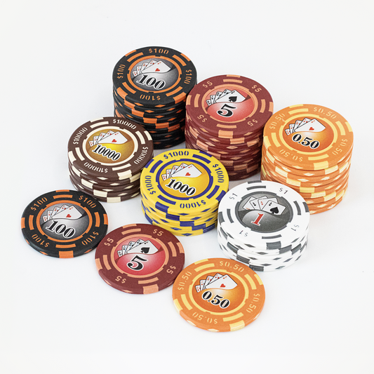 1000 PCS 14g Yin Yang Design Poker Chips Set with High End Acrylic Case MRCpoker