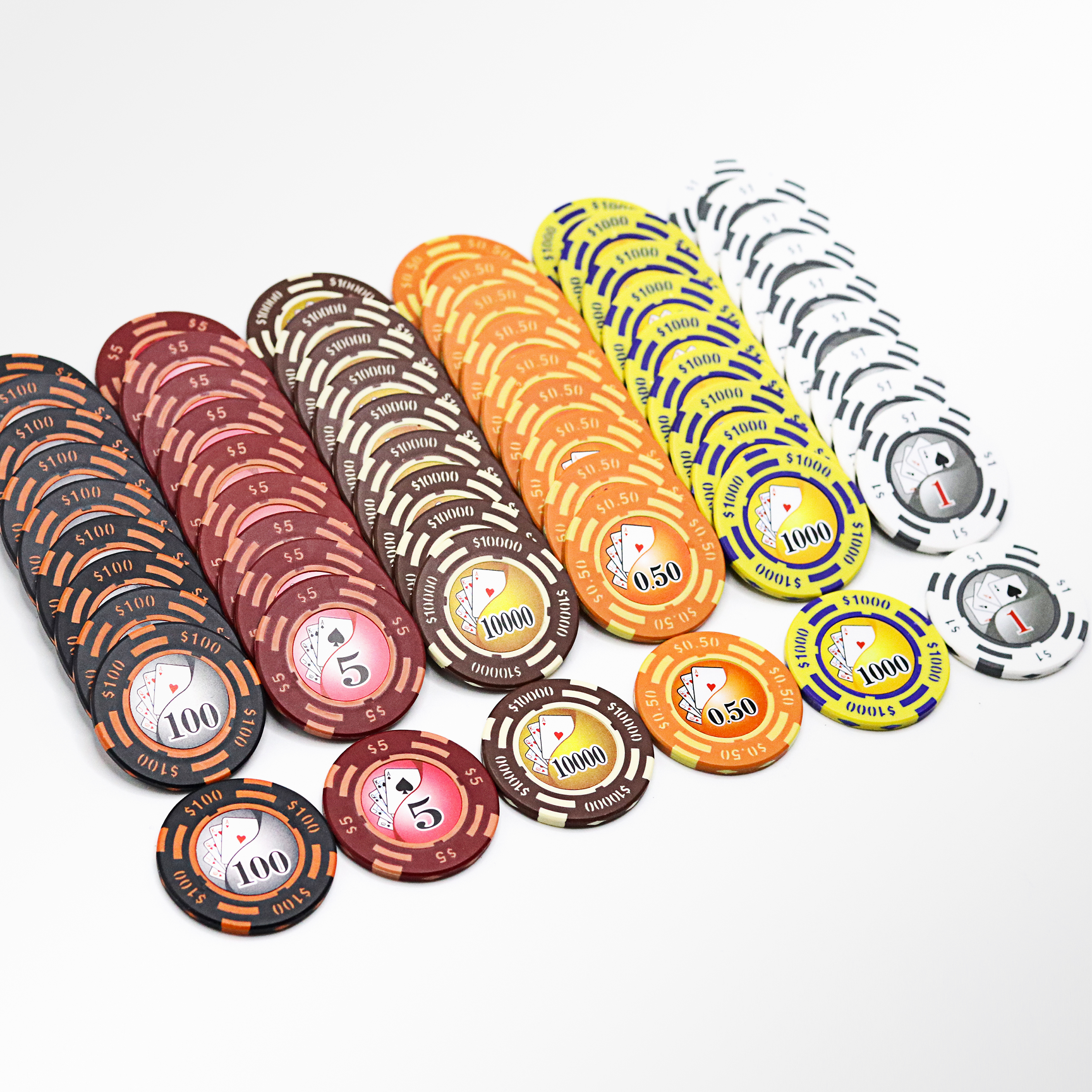 1000 PCS 14g Yin Yang Design Poker Chips Set with High End Acrylic Case MRCpoker