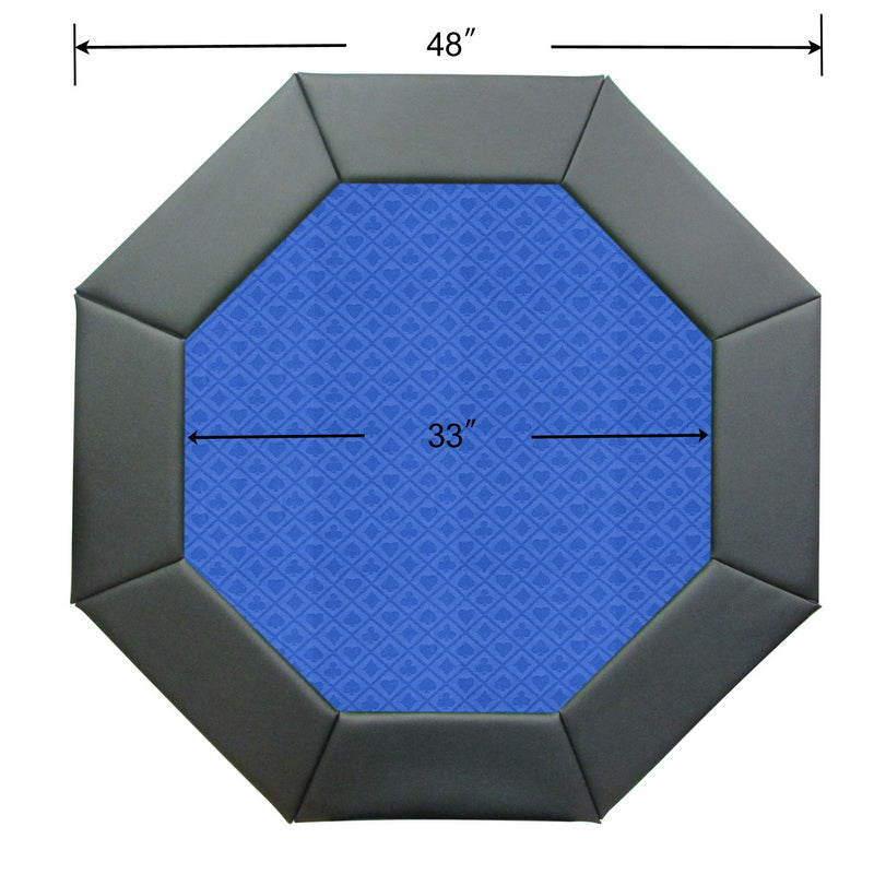 48'' OCTAGON POKER TABLE TOP - BLACK MRCpoker