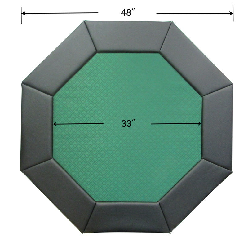 48'' OCTAGON POKER TABLE TOP - BLACK MRCpoker