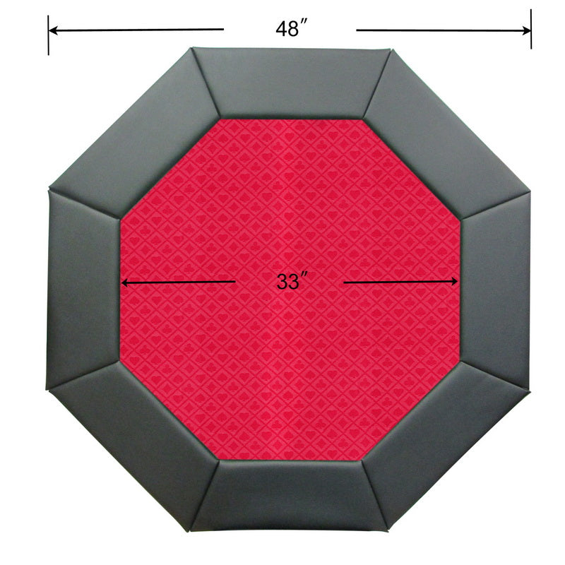 48'' OCTAGON POKER TABLE TOP - BLACK MRCpoker